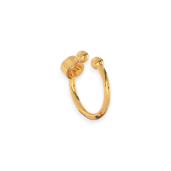 18K Solid Gold Single Diamond Bezel Nose Pin