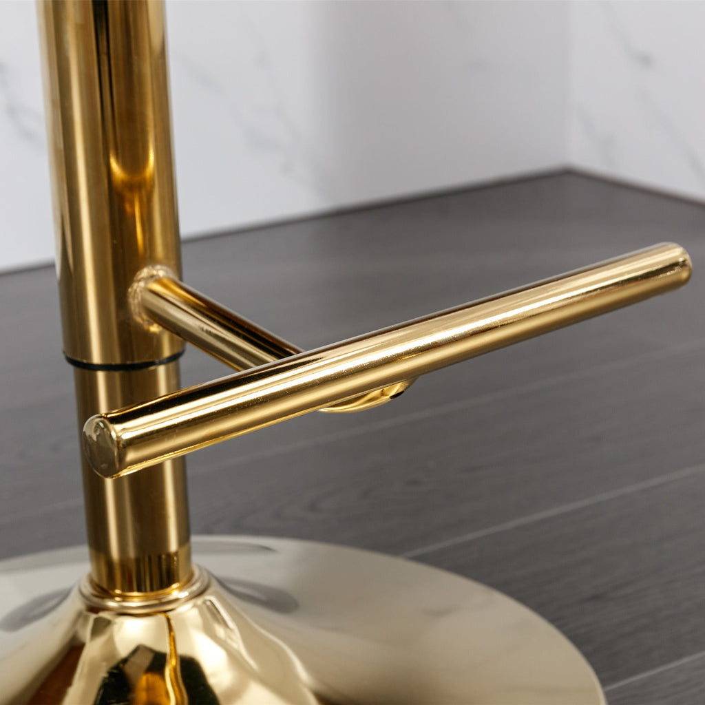 Golden Swivel Velvet Barstools