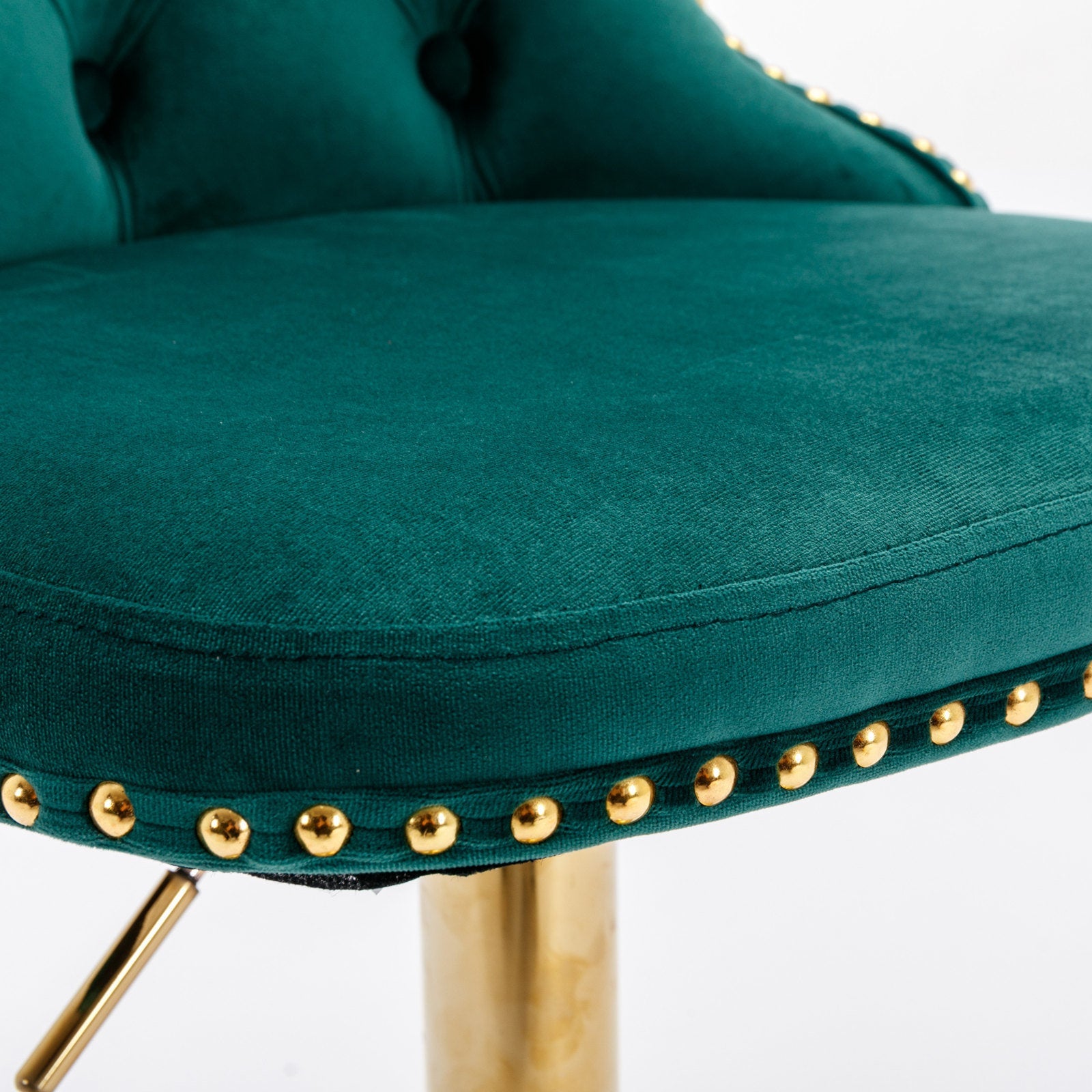 Golden Swivel Velvet Barstools